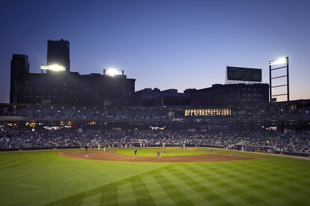 The St. Paul skyline from CHS Field