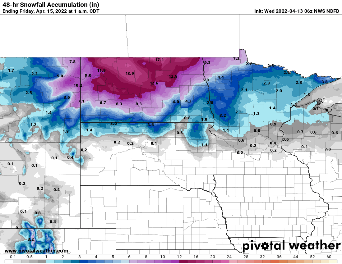 48 hour snow THU