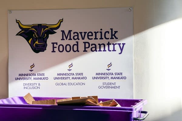 Maverick food pantry sign