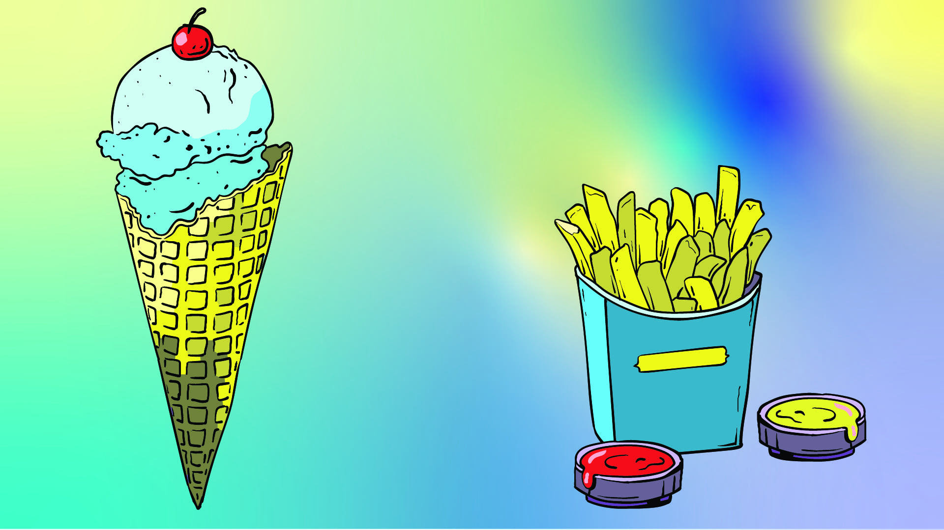 Ice Cream vs. French Fries Smash Boom Best