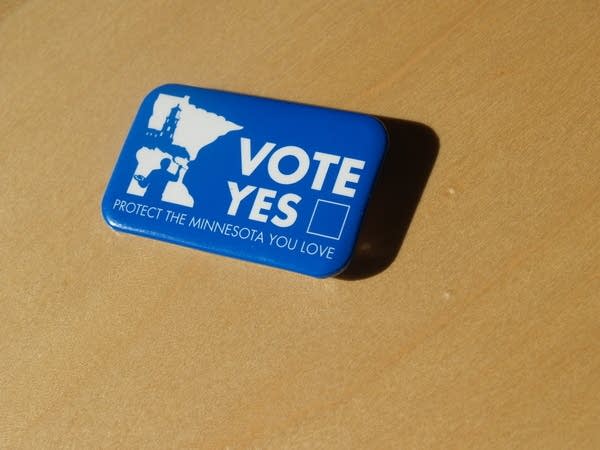 "Vote Yes" pin