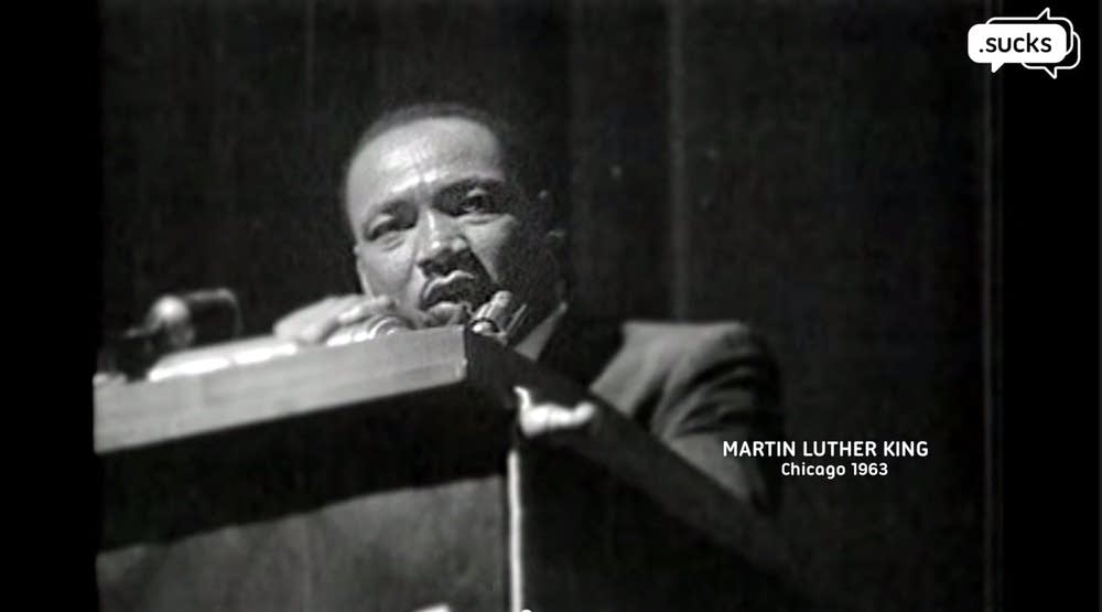 Sucks video used speech of Martin Luther King, Jr.