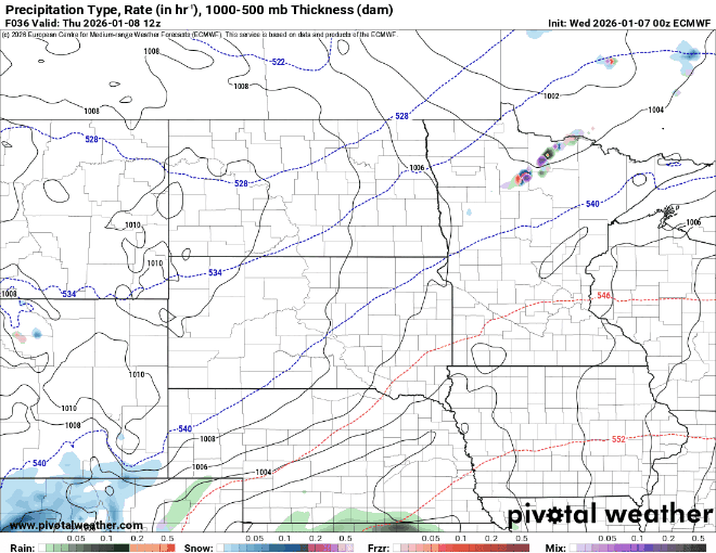 Thursday precipitation
