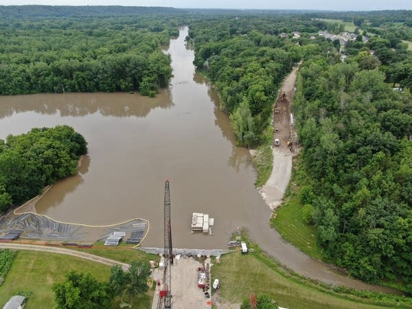 Flooding on a road