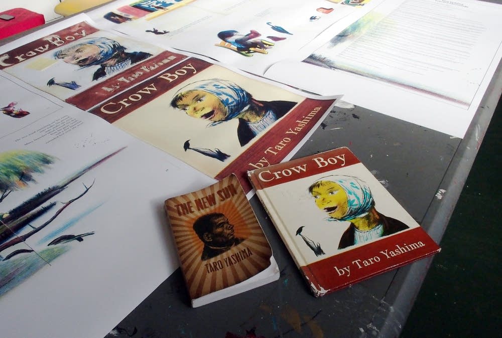 Pages and mock ups of Crow Boy