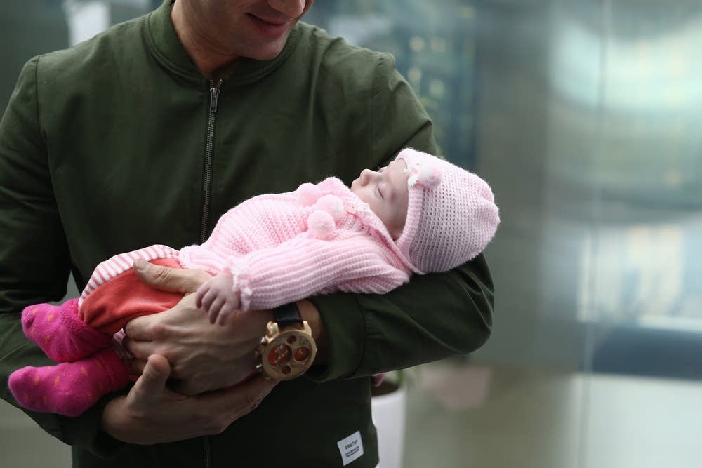 A father and his baby