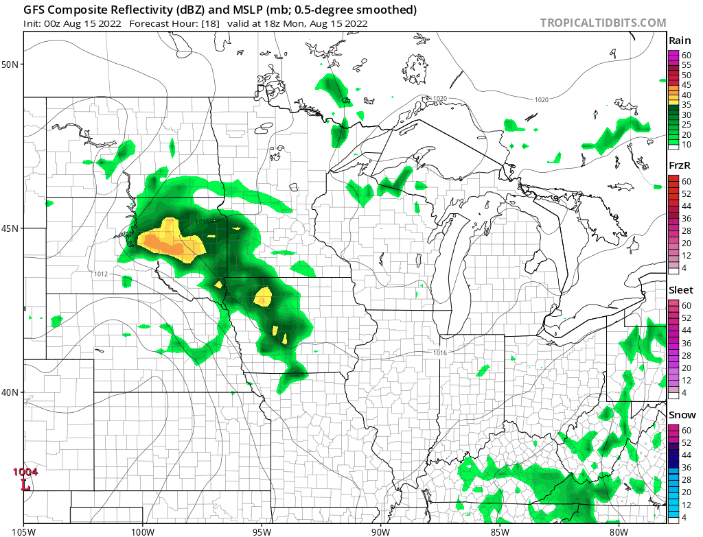 NOAA GFS precipitation output