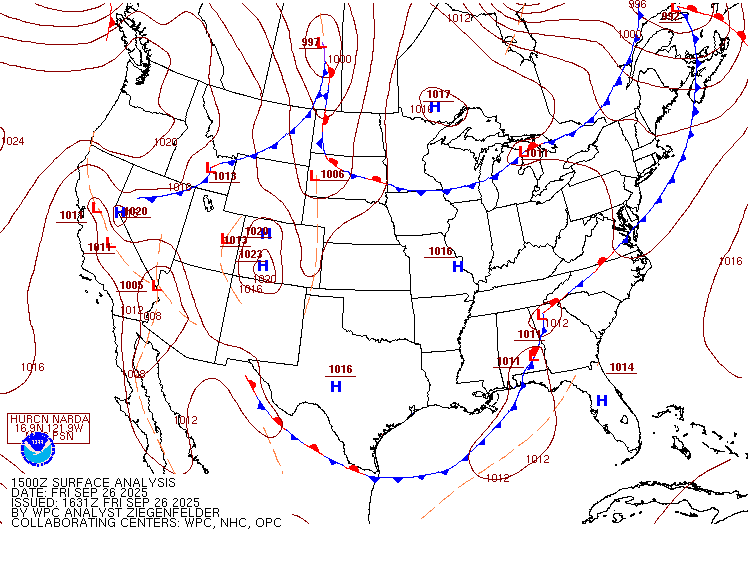 Surface analysis Friday 10 a.m.
