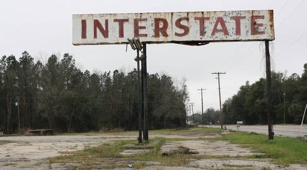 An abandoned rest stop in rural South Carolina.