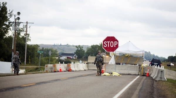 N.D. National Guard control pipeline site access.