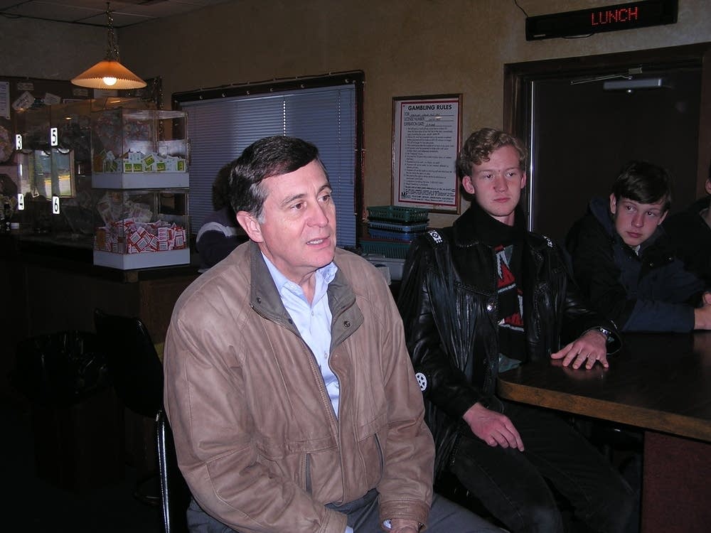 Rep. Gil Gutknecht talking with supporters