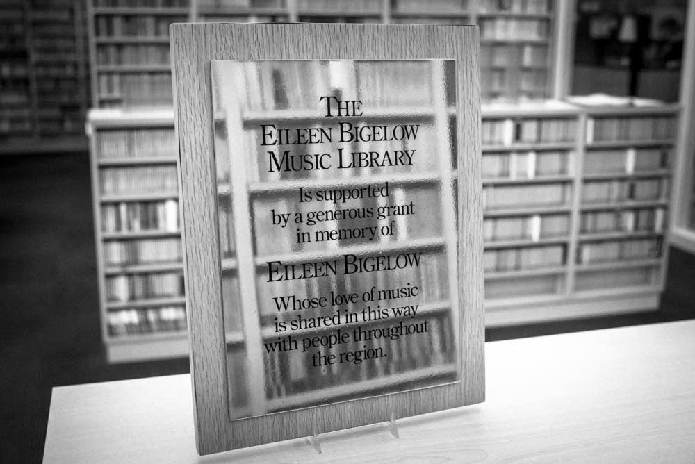 Music library plaque