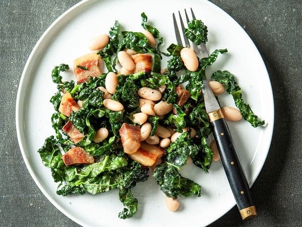 Kale and White Bean Salad with Pancetta