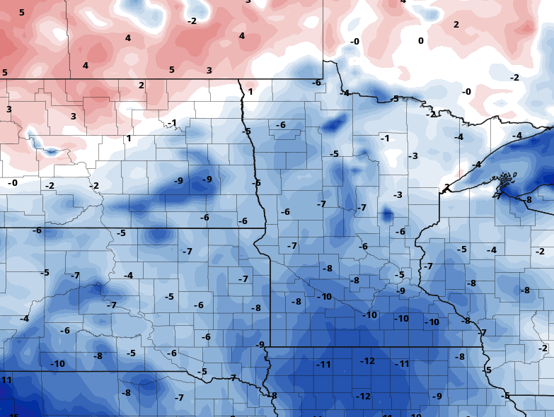 Cooler than normal temperatures continue Thursday