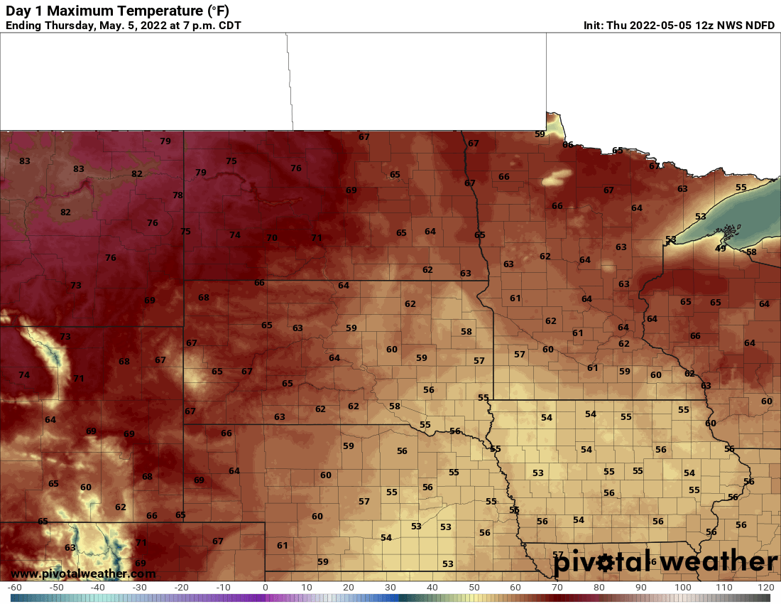 Showers south Thursday; warming trend continues MPR News