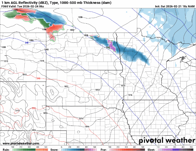 Forecast precipitation midnight Tuesday to 6 p.m.