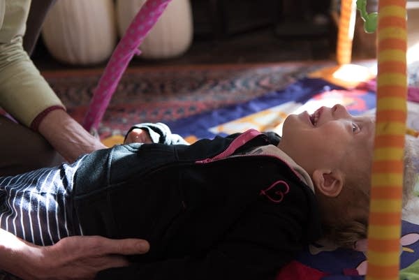 Four-year-old Lizzie Gold got a massage.