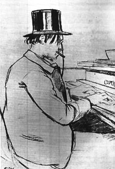 Caricature of Satie