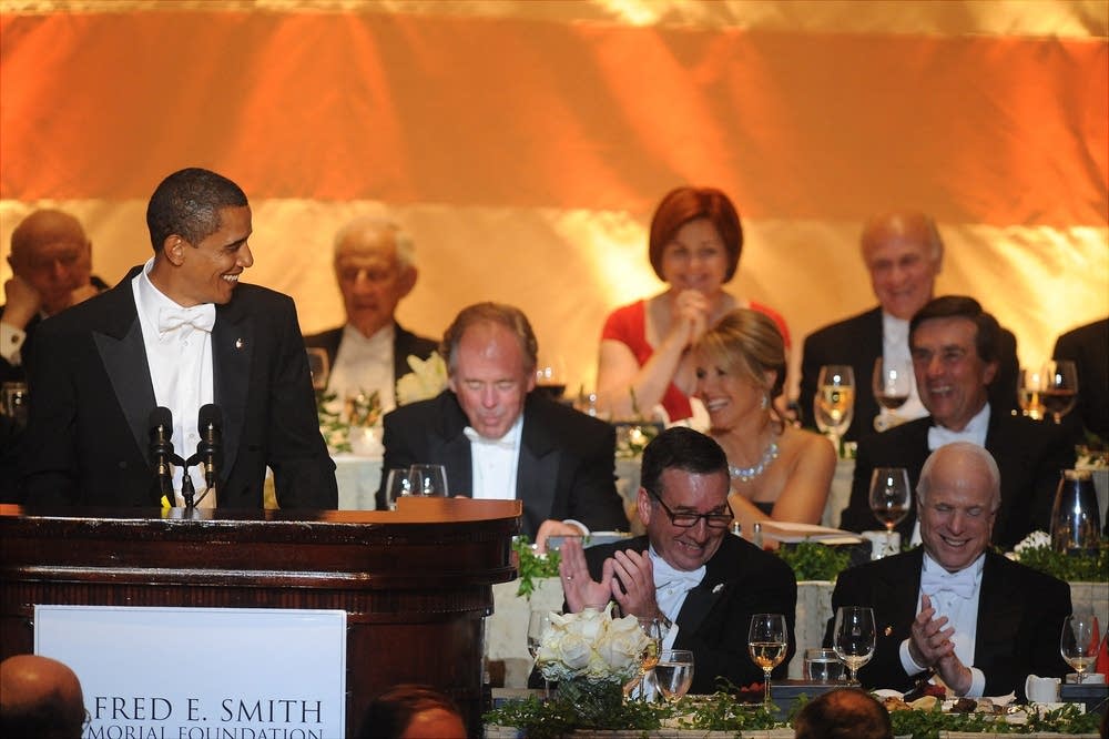 Presidential candidates at the Alfred Smith dinner