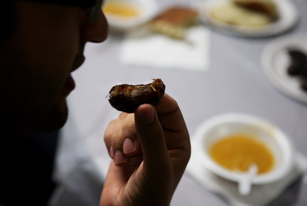 Eating a date