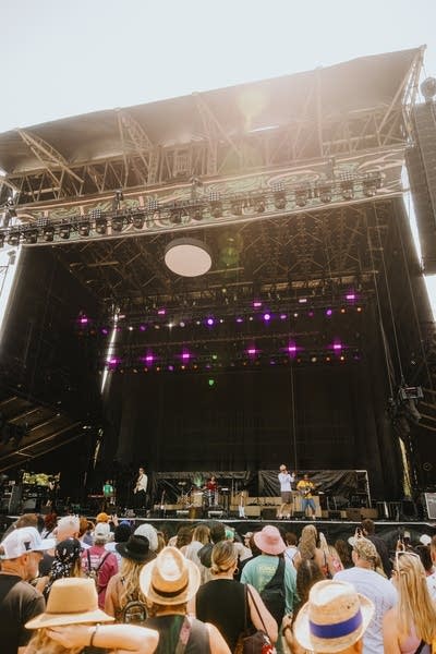 Good Neighbours performing on stage