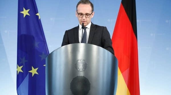German Foreign Minister Heiko Maas gives a statement on May 9, 2018 in Berlin after US President Donald Trump pulled the United States out of a landmark deal curbing Iran's nuclear program and reimposed crippling sanctions, defying European pleas and prompting international outcry.