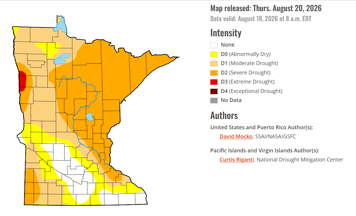 Drought monitor August 20