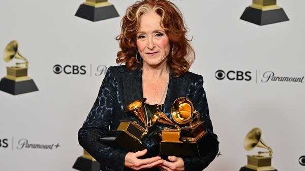 Grammy winner Bonnie Raitt in February, age 73 at the time. 