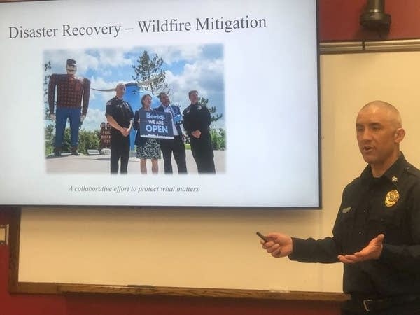 fire chief giving presentation