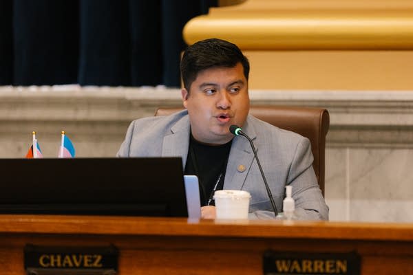 Council member Jason Chavez speaking