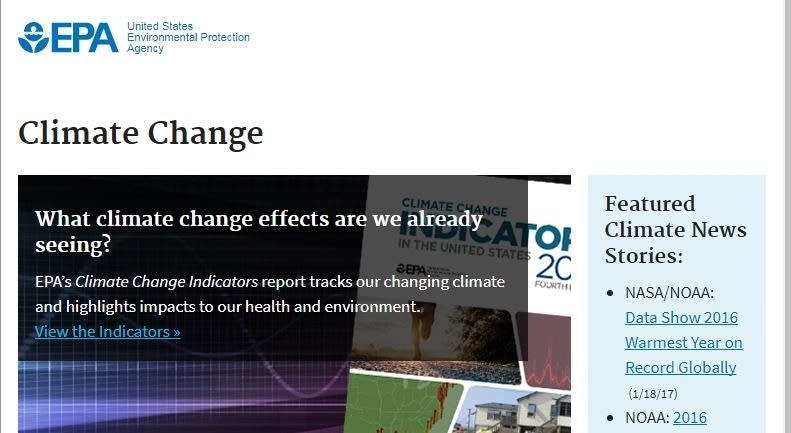 This screengrab shows climate change info on Minneapolis website