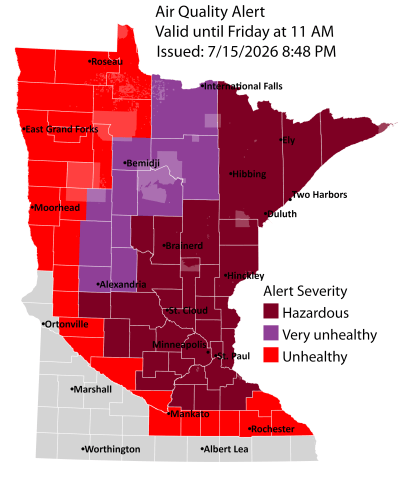 Air quality alert through Friday