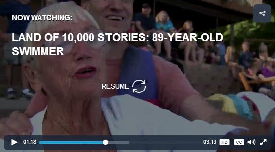 Swim across a lake? No problem for an 89-year-old woman