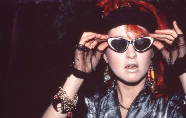 A 1980s still photo of Cyndi Lauper featured in 'Let The Canary Sing,' streaming on Paramount+, 2024.