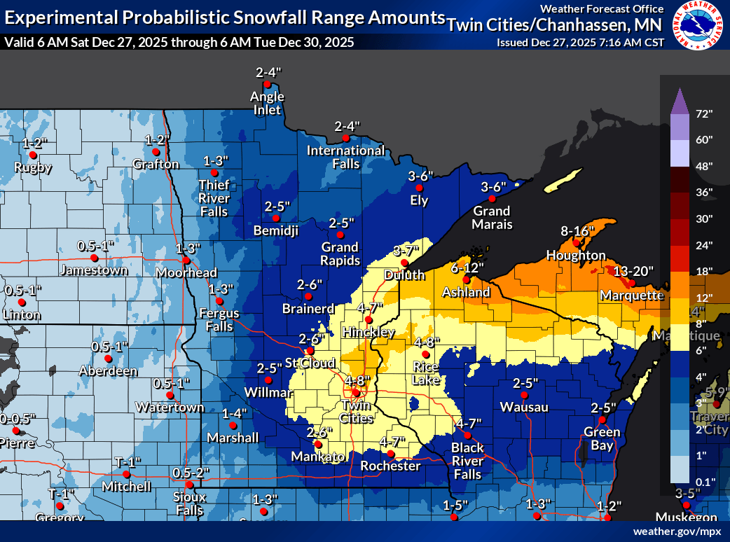 Snowfall potential 