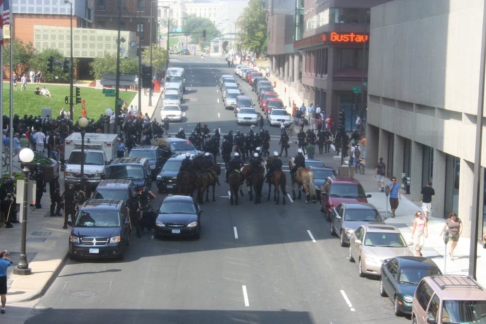 Riot police on 7th and Cedar