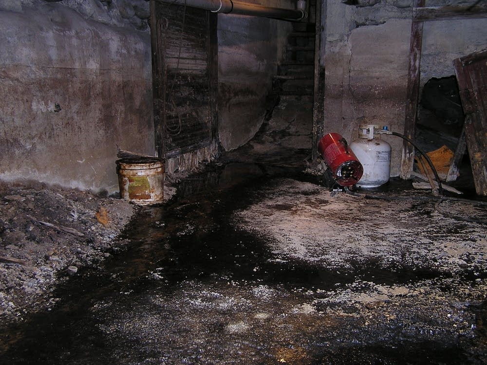 water on floor
