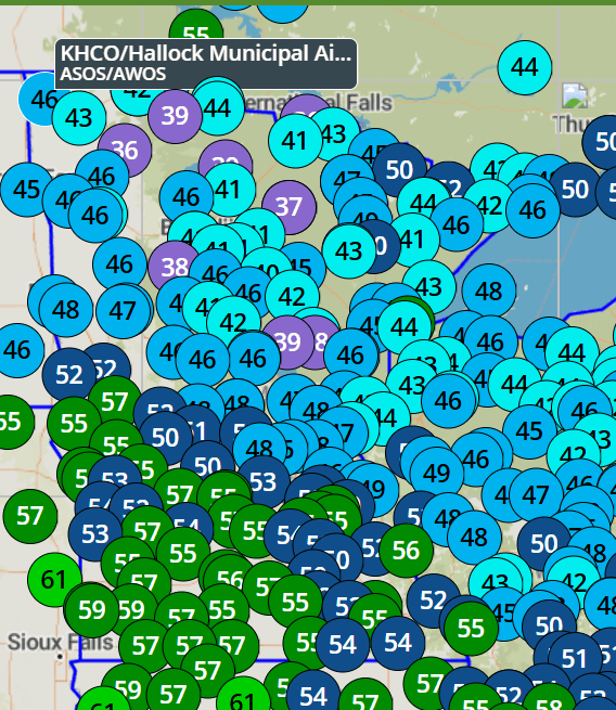 30s in northern Minnesota