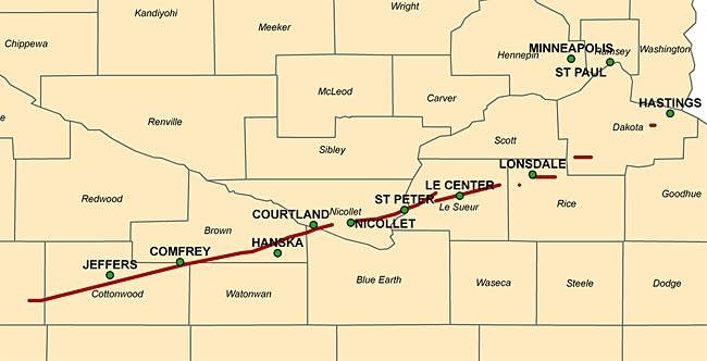 Tornado track