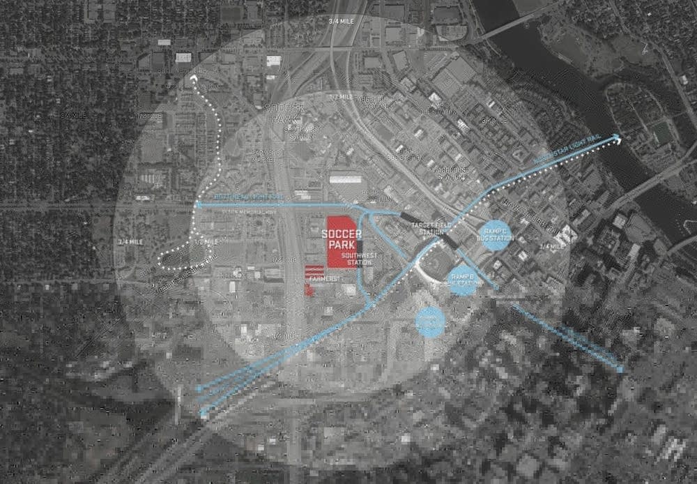 Site for proposed soccer stadium