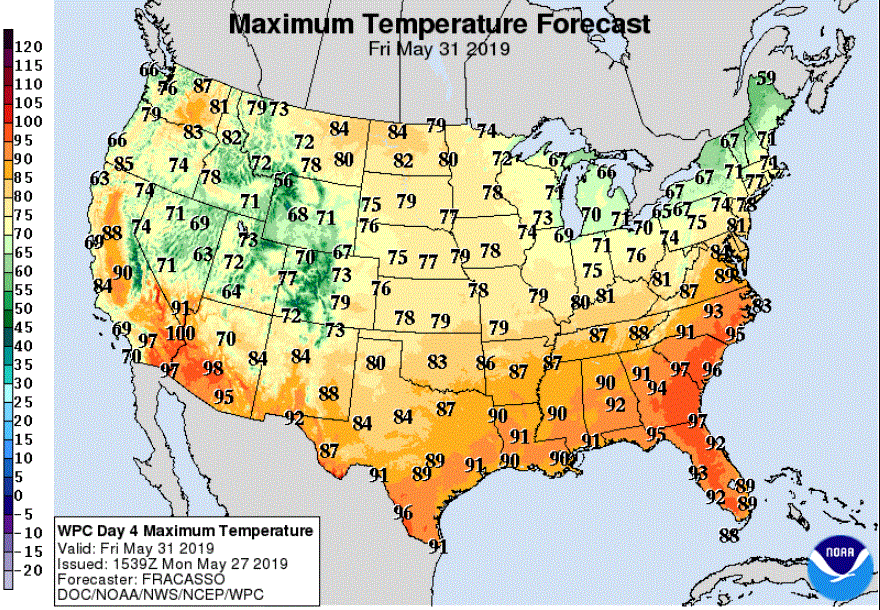 May 27 - maxx temps fri