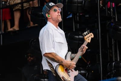 the band weezer performing on stage