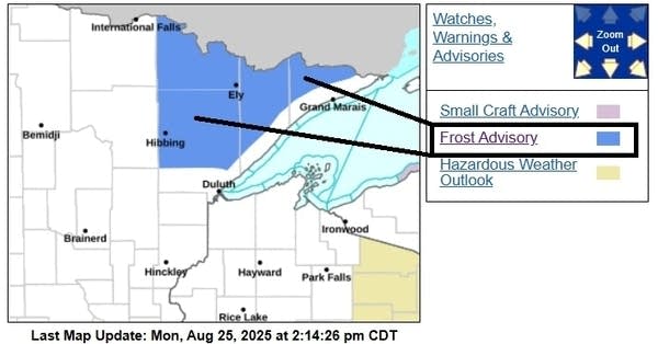Frost advisory