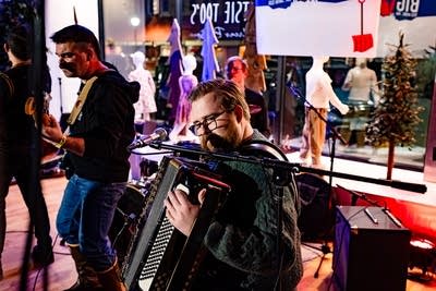 band performing on stage