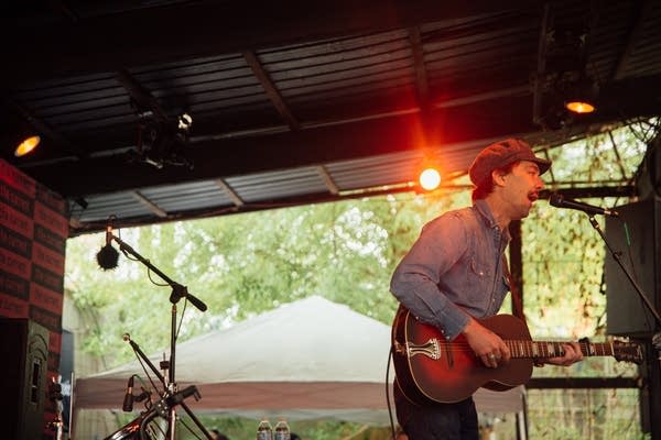 Justin Townes Earle performs at The Current Day Party at Barracuda in Austin, Texas, on Friday, March 15, 2019, during the SXSW music festival.