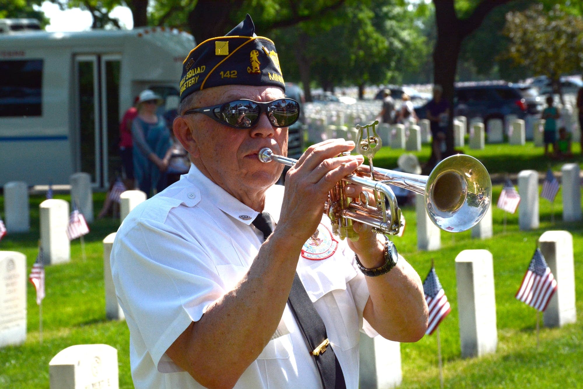 Roger Otte played taps for the 2018 Memorial Day observance.