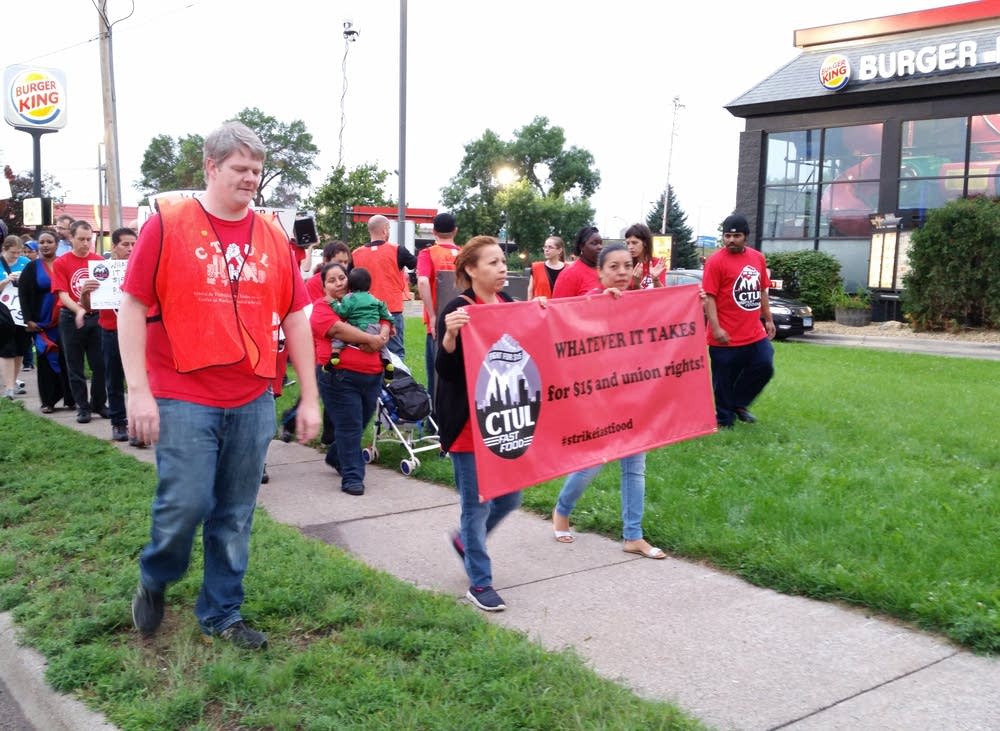 Protesters in Minneapolis Thursday