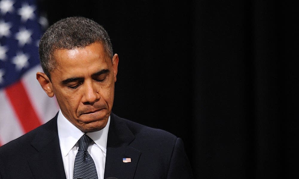 President Obama speaks to Newtown mourners