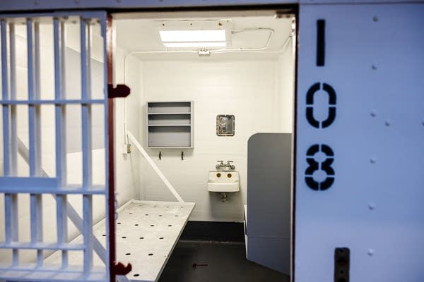 An inmate's cell is seen