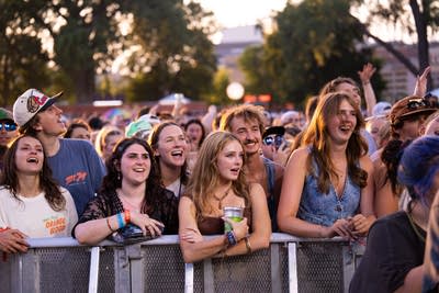 Crowd watching Mt. Joy performance